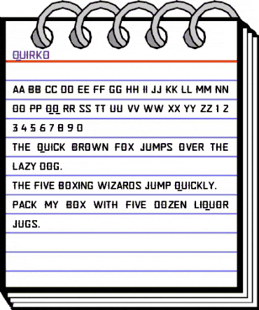Quirko Regular animated font preview Quirko Regular animated font preview