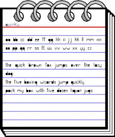 Quirky Regular animated font preview Quirky Regular animated font preview