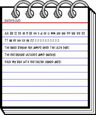 QUIRKYLAND Regular animated font preview QUIRKYLAND Regular animated font preview