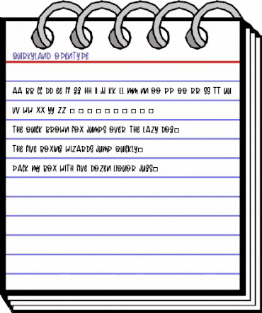 QUIRKYLAND Regular animated font preview QUIRKYLAND Regular animated font preview