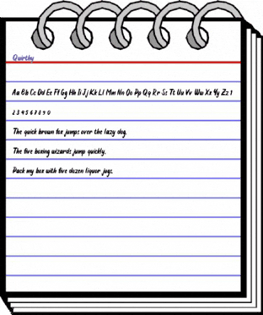 Quirthy Regular animated font preview Quirthy Regular animated font preview