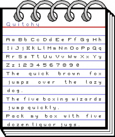 Quitchy Regular animated font preview