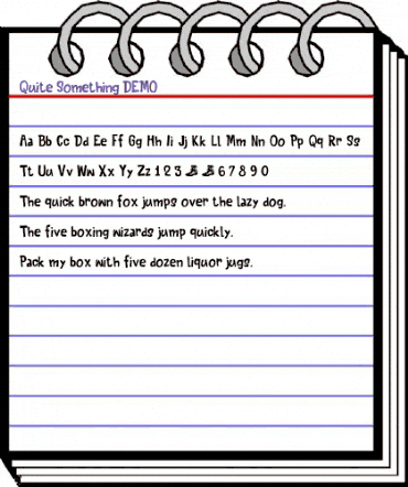 Quite Something DEMO Regular animated font preview