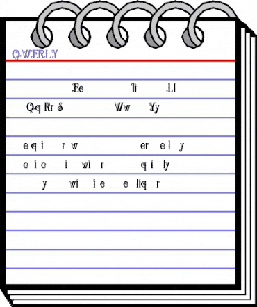 QWERLY Regular animated font preview
