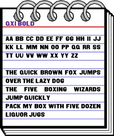 qxi Bold animated font preview