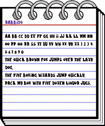 Rabbito Regular animated font preview