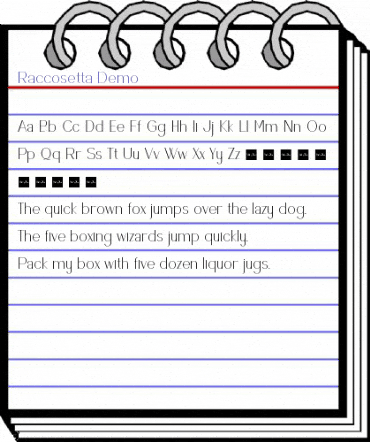 Raccosetta Demo Regular animated font preview Raccosetta Demo Regular animated font preview