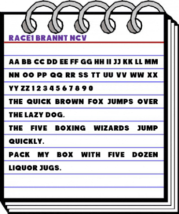 RACE1 Brannt NCV Regular animated font preview RACE1 Brannt NCV Regular animated font preview