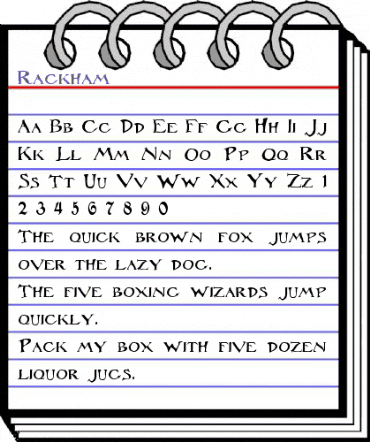 Rackham Regular animated font preview Rackham Regular animated font preview