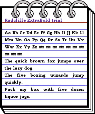 Radcliffe Display ExtraBold animated font preview