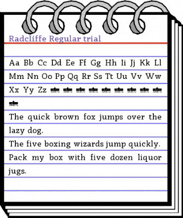 Radcliffe Display Regular animated font preview