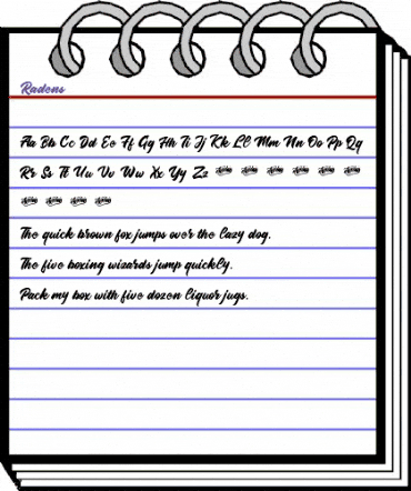 Radens Regular animated font preview Radens Regular animated font preview