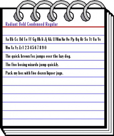 Radiant Bold Condensed Regular animated font preview Radiant Bold Condensed Regular animated font preview