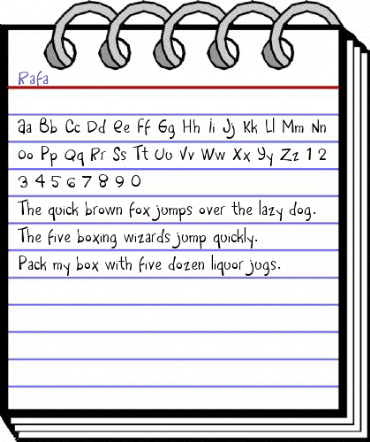 Rafa Regular animated font preview