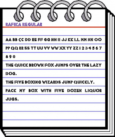 Rafika Regular animated font preview