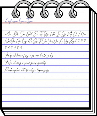 Raflessia Regular animated font preview