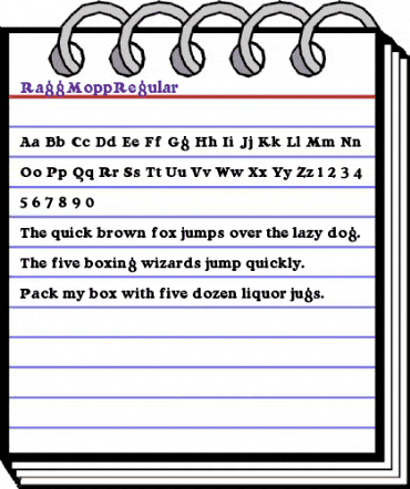 RaggMoppRegular Regular animated font preview RaggMoppRegular Regular animated font preview