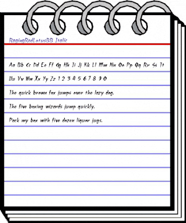RagingRedLotus BB Italic animated font preview RagingRedLotus BB Italic animated font preview
