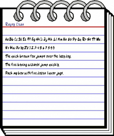 Ragsy Clean Regular animated font preview