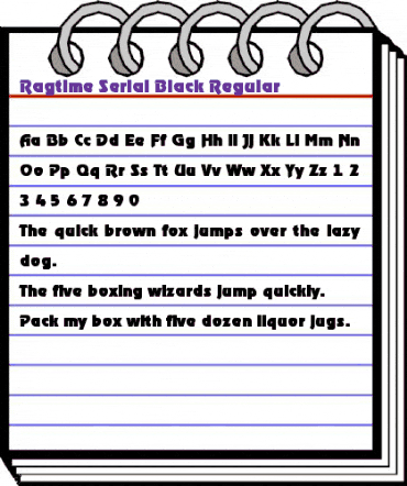 Ragtime-Serial-Black Regular animated font preview