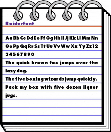 Raiderfont Regular animated font preview Raiderfont Regular animated font preview