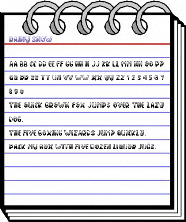 Rainy Snow Regular animated font preview Rainy Snow Regular animated font preview