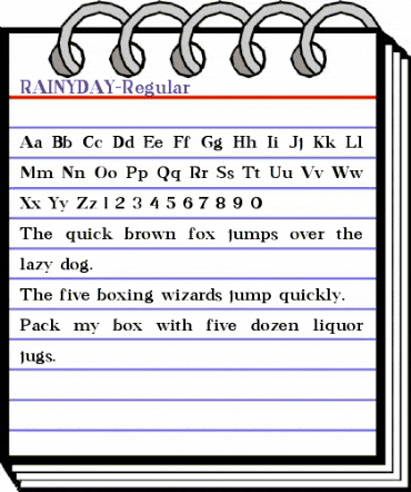 RAINY DAY Regular animated font preview RAINY DAY Regular animated font preview