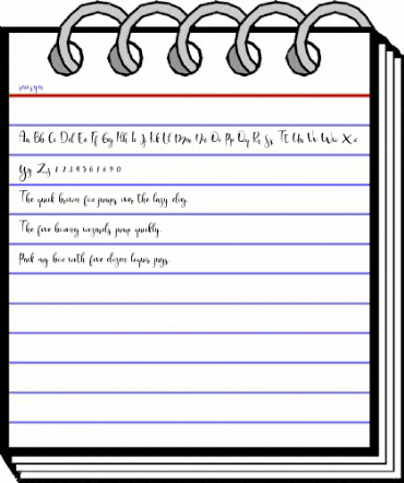 raisya Regular animated font preview