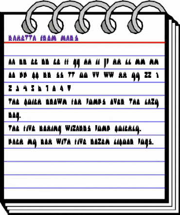 Raketta From Mars Regular animated font preview