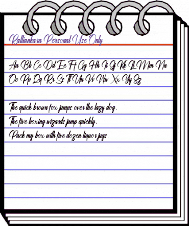 Ralliankara Personal Use Only Regular animated font preview