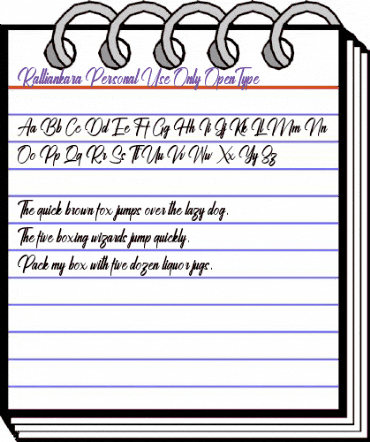 Ralliankara Personal Use Only Regular animated font preview