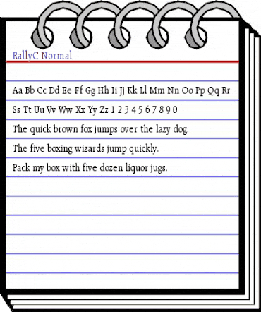 RallyC Normal animated font preview