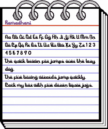 Ramadhani Regular animated font preview