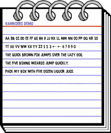 Ramkoers DEMO Regular animated font preview Ramkoers DEMO Regular animated font preview