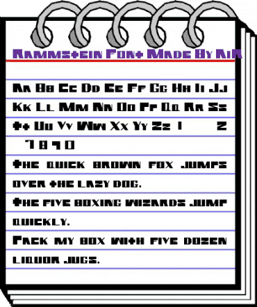 Rammstein Font Made By: AiR Rammstein animated font preview Rammstein Font Made By: AiR Rammstein animated font preview