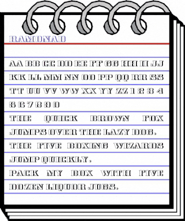 Ramona D Regular animated font preview