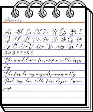 Ramovia Regular animated font preview