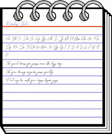 Ramstay Italic animated font preview Ramstay Italic animated font preview