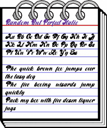Random But Perfect Italic animated font preview Random But Perfect Italic animated font preview