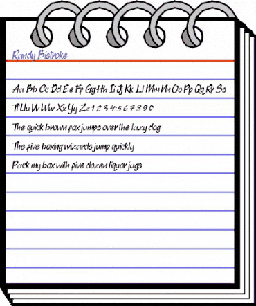 Randy Bistroke Randy Bistroke animated font preview