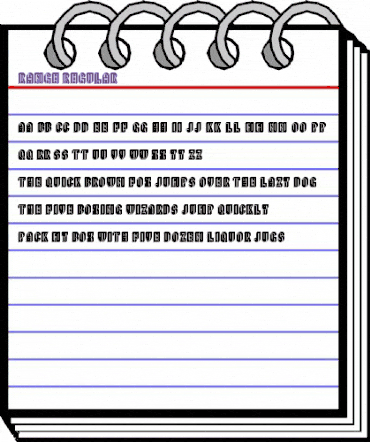 Range Regular animated font preview