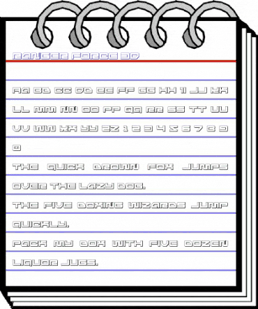 Ranger Force 3D Regular animated font preview