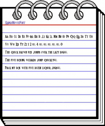 RangoMovieFont Regular animated font preview RangoMovieFont Regular animated font preview