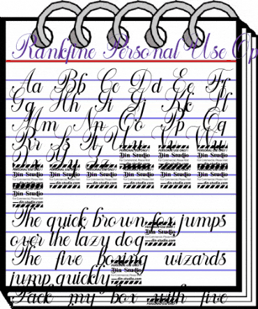 Rankfine Personal Use Regular animated font preview