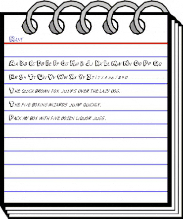 Rant Medium animated font preview Rant Medium animated font preview