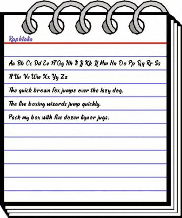 Raphtalia Regular animated font preview