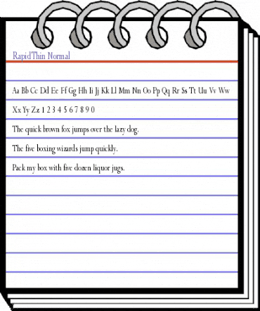 RapidThin Normal animated font preview RapidThin Normal animated font preview