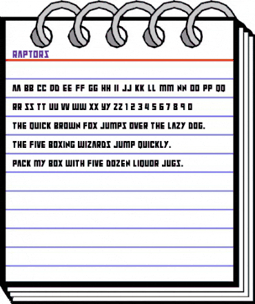 Raptors Regular animated font preview Raptors Regular animated font preview