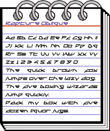 Rapture Oblique animated font preview Rapture Oblique animated font preview