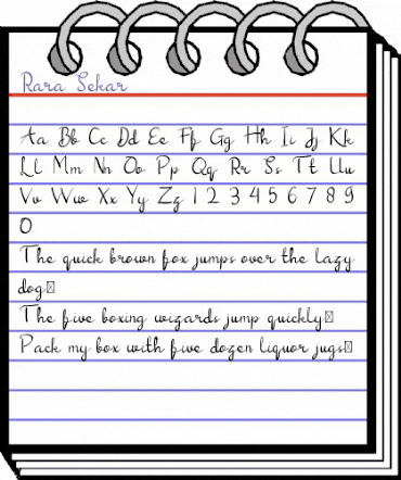 Rara Sekar Regular animated font preview